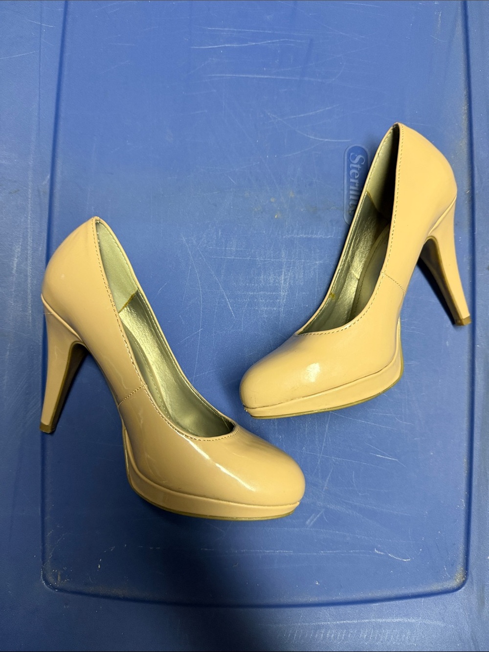 Worthington Patent Beige Platform High Heels